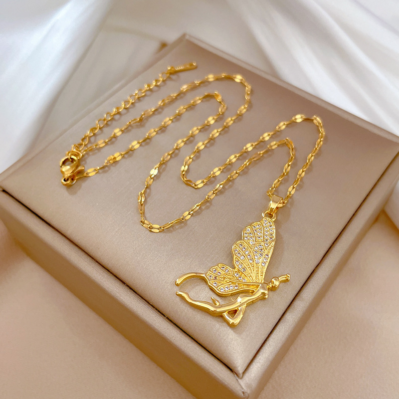 Butterfly Clasp Deployant - Модное высококачественное ожерелье с подвеской в