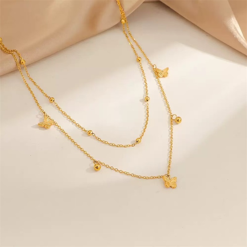 Butterfly Clasp Deployant - GANEMLY 316L, минималистичное ожерелье из нержавеющей