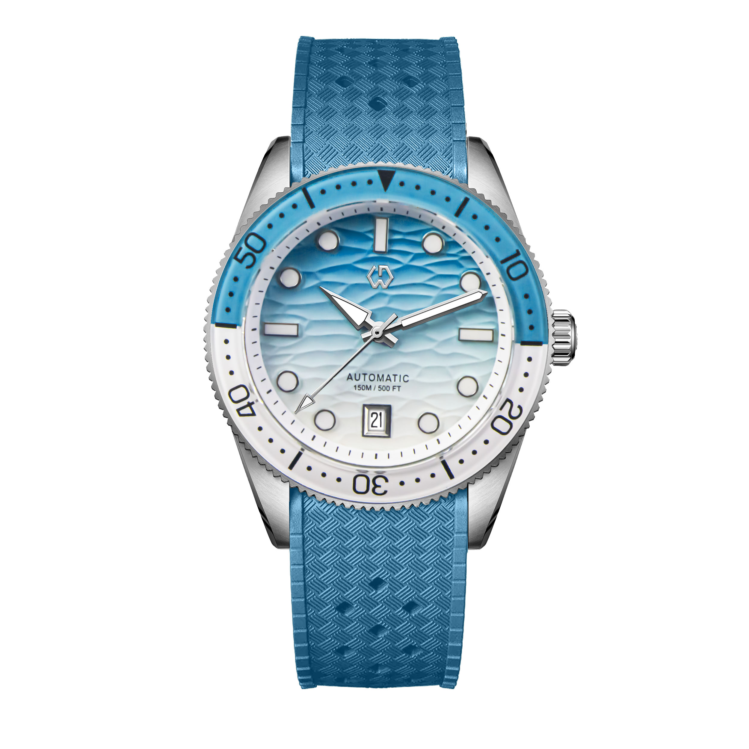 Rubber Strap Diver - 40 мм дайверские часы с текстурой,