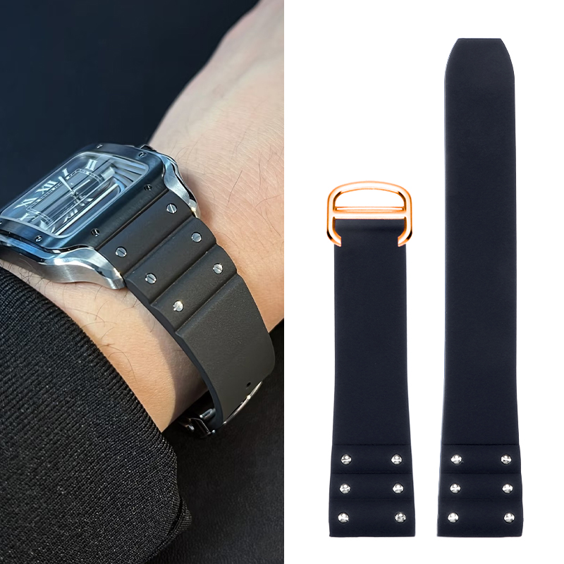 Cartier Watch Santos - Высококачественный резиновый ремешок для часов Cartier