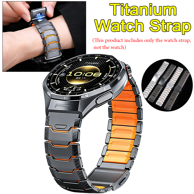 Ремешок из титана и резины 22  – обзор и цена Silicone Watch Band 22Mm