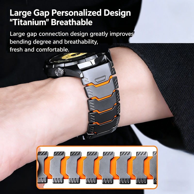 Ремешок из титана и резины 22  – обзор и цена Silicone Watch Band 22Mm